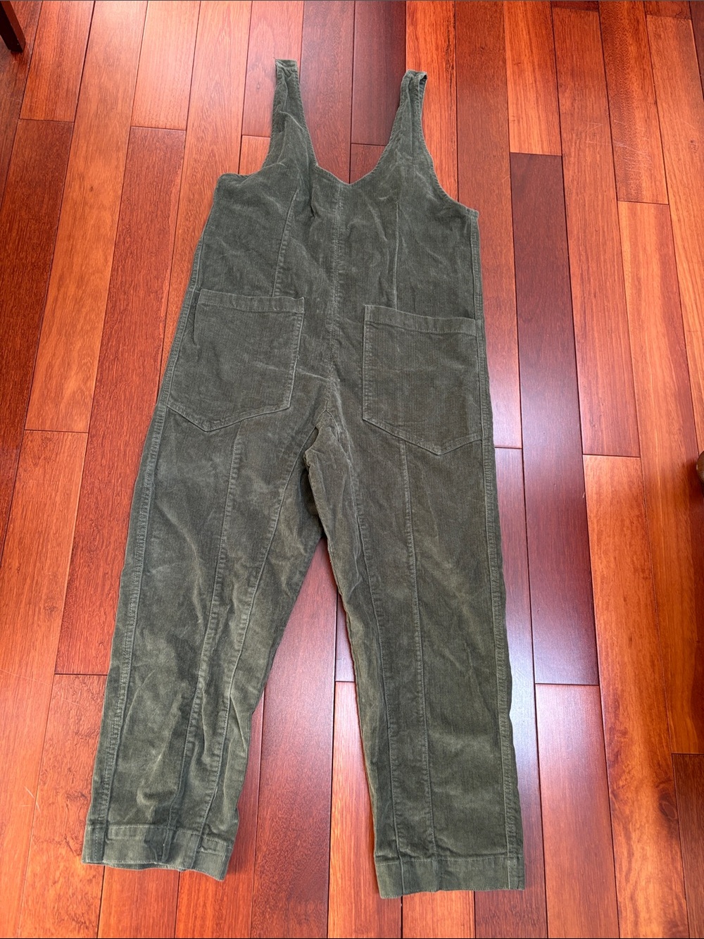NWOT twik Olive Green Corduroy Utility Jumpsuit